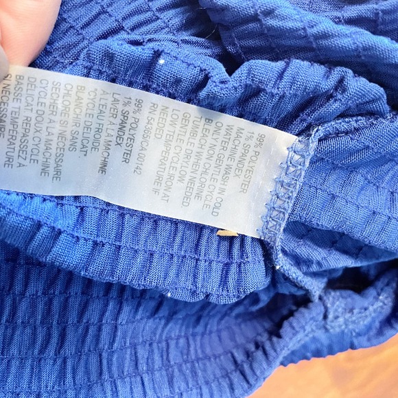 Allison Daley Petite Blue Textured Sleeveless Top Women's Size Large Petite - Picture 6 of 7